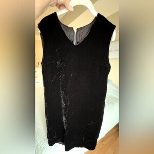 Vintage 1960’s Velvet Little Black Dress with back zipper, approximate sz 6-8